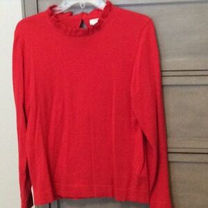 J Crew new w/o tag long sleeve red sweater.